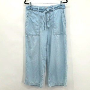 Seven7 Wide Leg Belted Tencel Pant Size 8